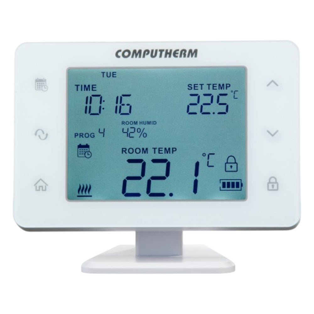 COMPUTHERM Q20RF Wi-Fi szobatermosztát, vezeték nélküli, programozható, Wi-Fi, páratartalom mérés
