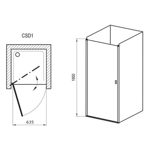 Ravak CSD1-80 zuhanyajtó fehér+ transparent