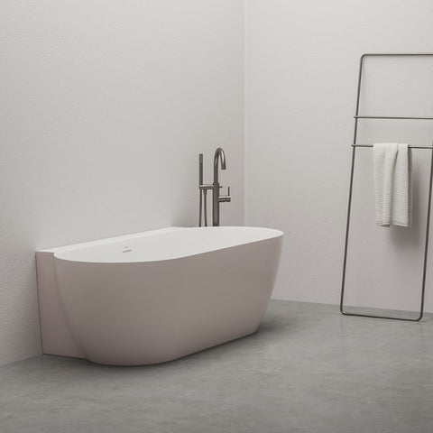 Ravak Freedom Wall II TEC akrilkád 1700x870 alabaster pink/fehér, fehér lefolyó
