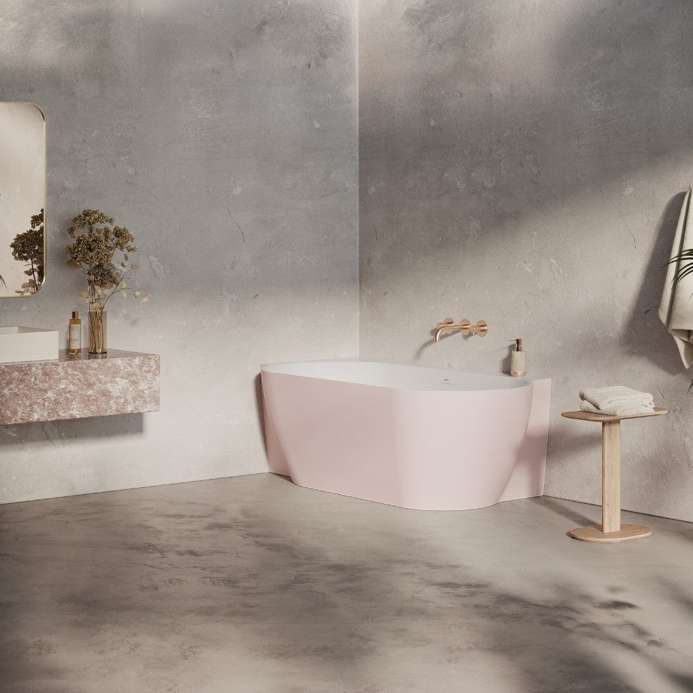 Ravak Freedom Corner II TEC L akrilkád 1750x860 alabaster pink/fehér, fehér lefolyó