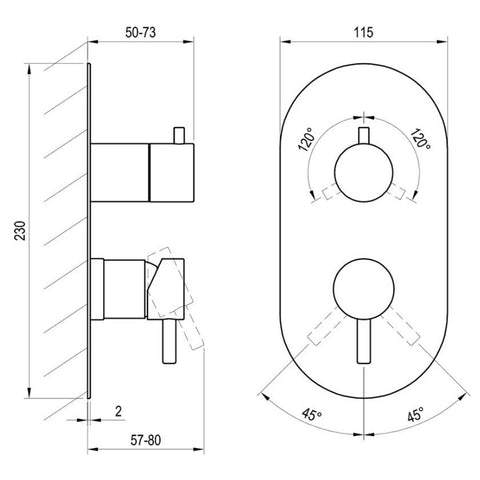 Ravak Espirit zuhanycsaptelep, falba süllyesztett, háromutas, belső egység nélkül, bársony fehér