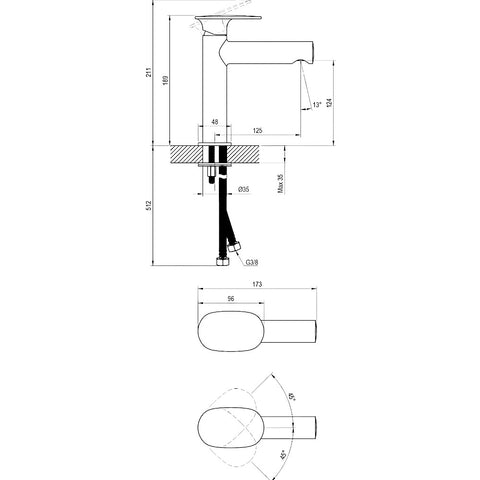 Ravak Spring mosdócsaptelep 190 mm, leeresztő nélkül, matt fehér SG 012.10WHM