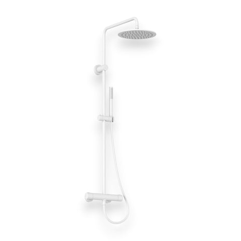 Ravak Spring termosztátos zuhanyoszlop, állítható, zuhanyszettel, matt fehér SG 091.10WHM