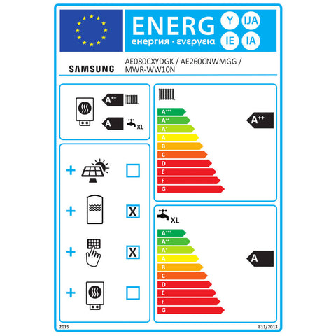 Samsung Mono ClimateHub R290 hőszivattyú 8 kW + 260l-es tartály + vezetékes szabályzó, 3 fázis