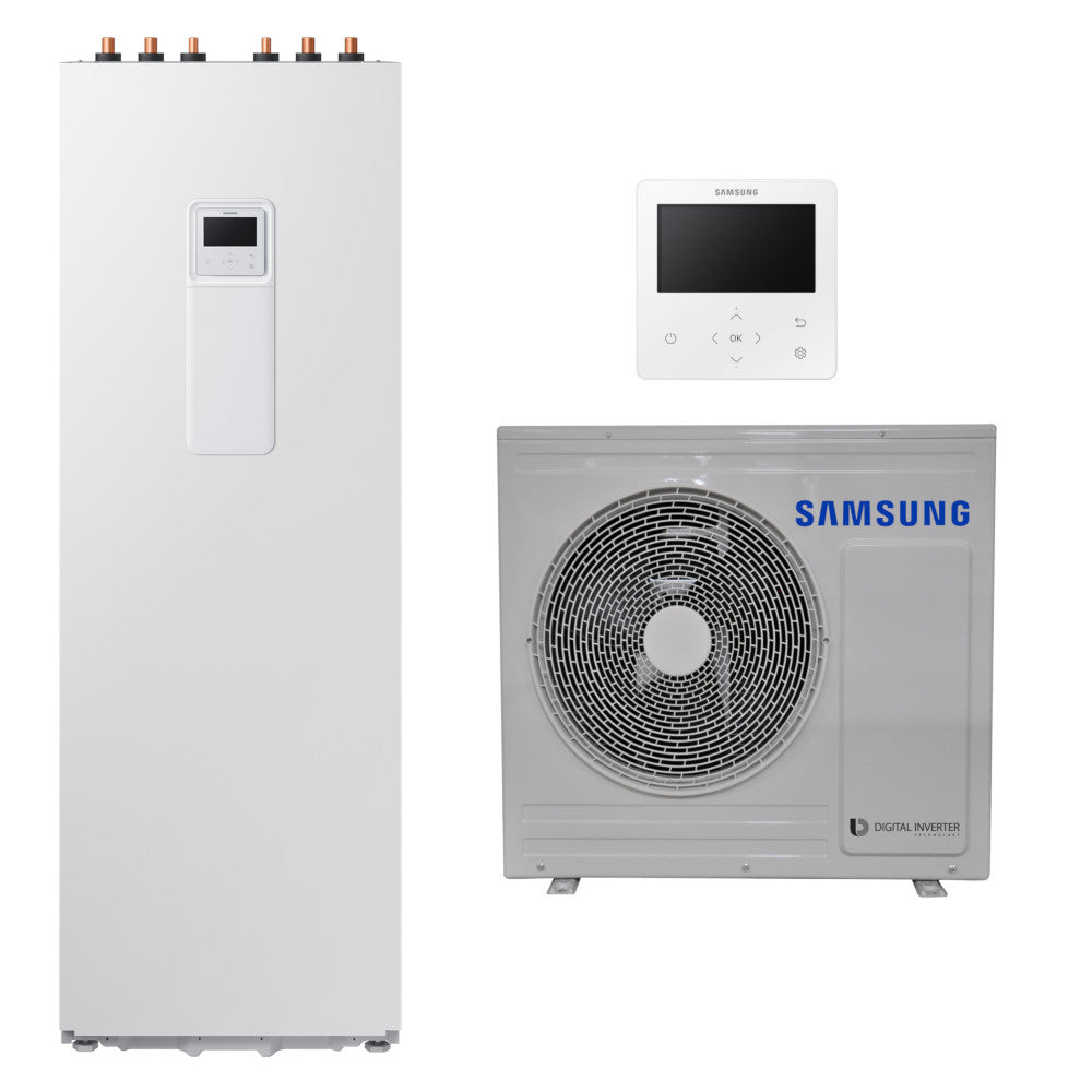 Samsung Mono ClimateHub R32 hőszivattyú 5 kW + 200l-es tartály + vezetékes szabályzó, 1 fázis