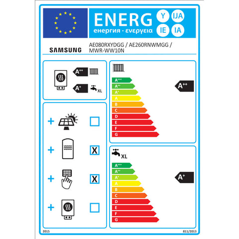Samsung Mono ClimateHub R32 hőszivattyú 8 kW + 260l-es tartály + vezetékes szabályzó, 3 fázis