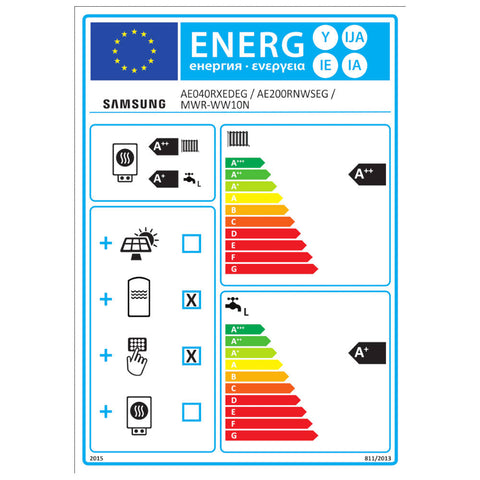 Samsung Split ClimateHub R32 hőszivattyú 4.4 kW + 200l-es tartály + vezetékes szabályzó, 1 fázis
