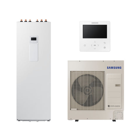 Samsung Split ClimateHub R32 hőszivattyú 9 kW + 260l-es tartály + vezetékes szabályzó, 1 fázis