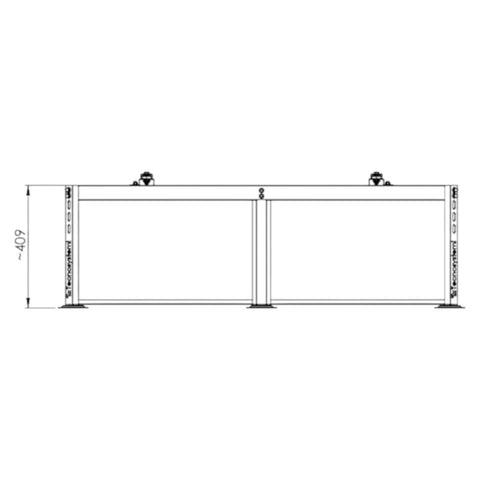 Terralux hőszivattyú álló konzol, 1300x410x600, SZÜRKE - MAX 200kg