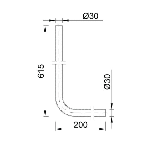 Styron 32-es Wc öblítő csö, rövid, fehér (30x1,5mm)