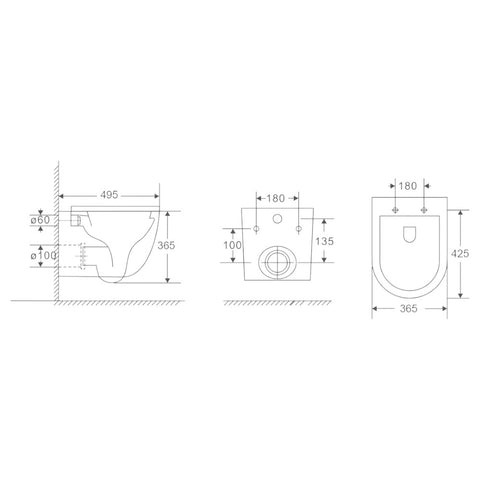 Wellis Sophia Tornado rimless fali WC, ultracsendes