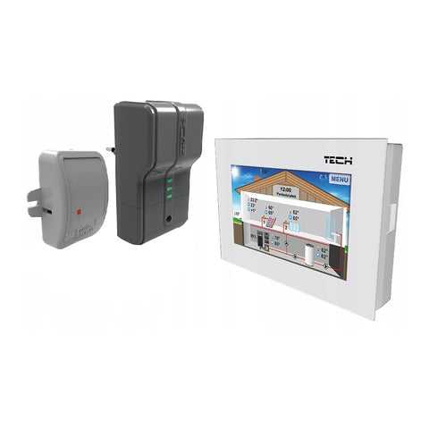 TECH EU-281 + TECH EU-260 termosztát RS kommunikációval - végrehajtó modul (281_260_EU01)