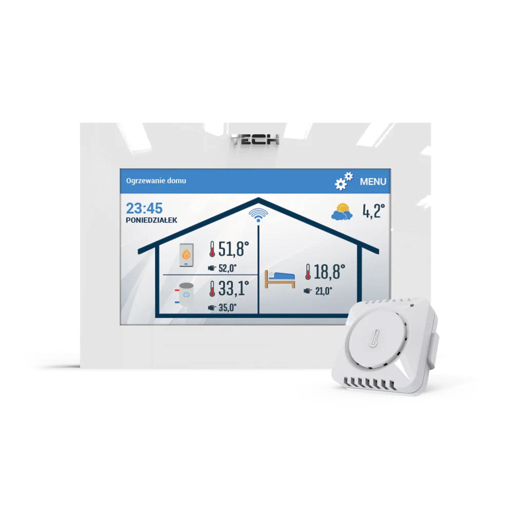 TECH EU-2801 WiFi termosztát OpenTherm kommunikációval + 1 db hőm. érzékelő (2801WIFI-01-EU01-1)