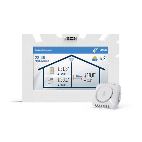 TECH EU-2801 WiFi termosztát OpenTherm kommunikációval + 1 db hőm. érzékelő (2801WIFI-01-EU01-1)