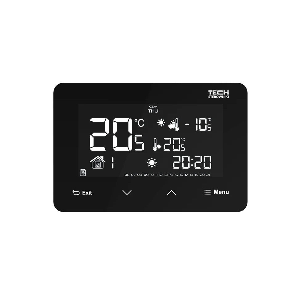 TECH EU-293z v3 vezeték nélküli on/off termosztát (süllyesztett) 230V (POK-292N-6-P_293N-PZ-EU02)