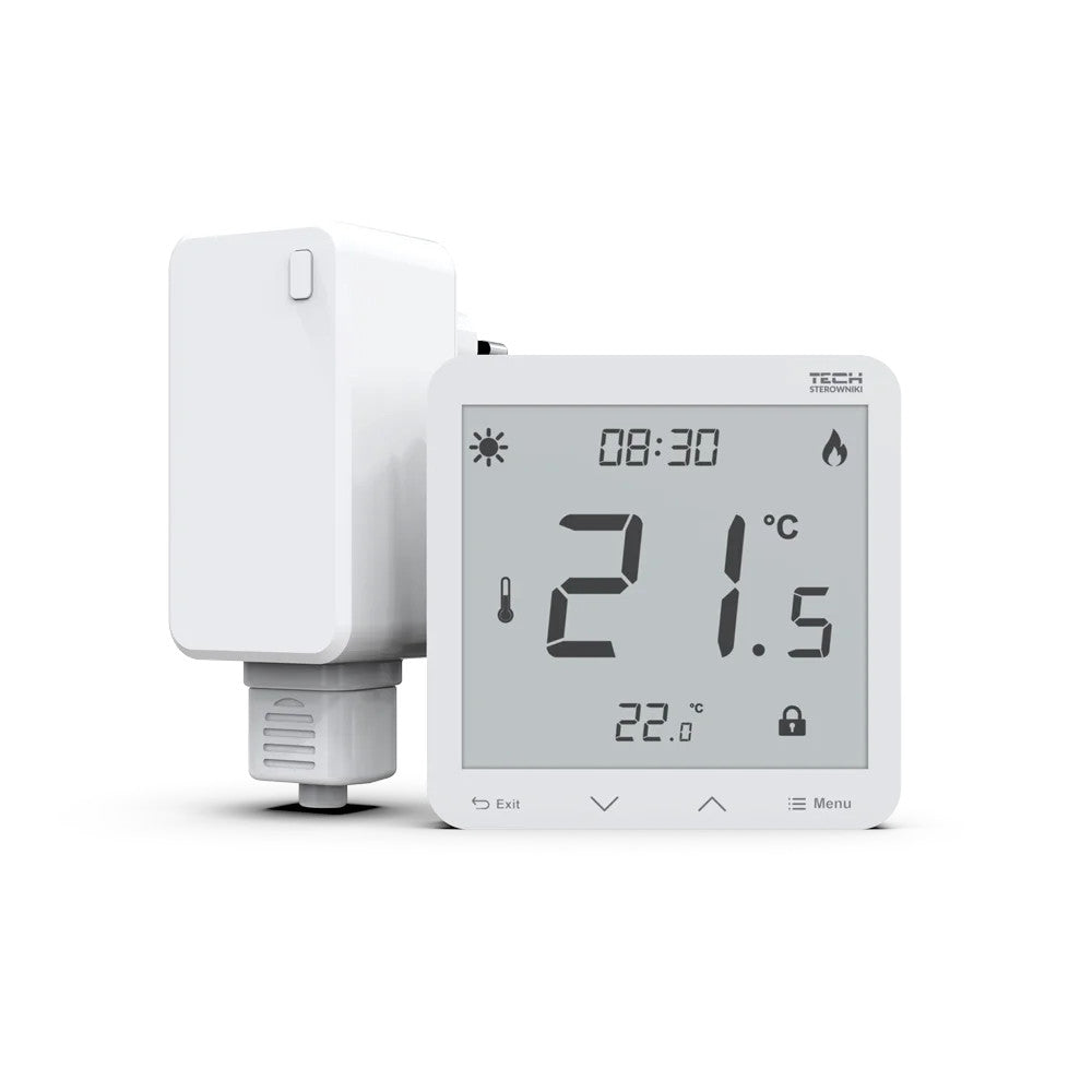 TECH EU-297z v2 vezeték nélküli termosztát (süllyesztett) 230V (POK-297-6-RZ_RZ-01-EU01)
