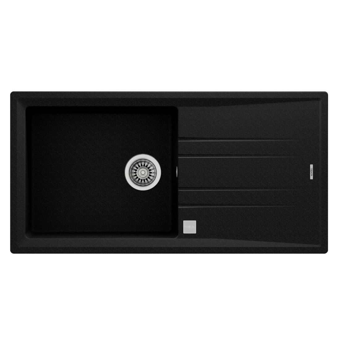 Teka Stone 60 L-TG 1B 1D mosogatótálca, metál fekete, 100x51cm