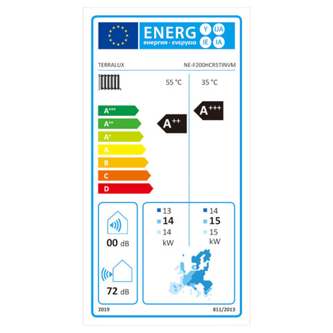 TERRALUX Sunglow 20 monoblokk levegő-víz hőszivattyú,3 fázis, Wi-fi-s 6,7kW-20,3kW,DC inverter,R290