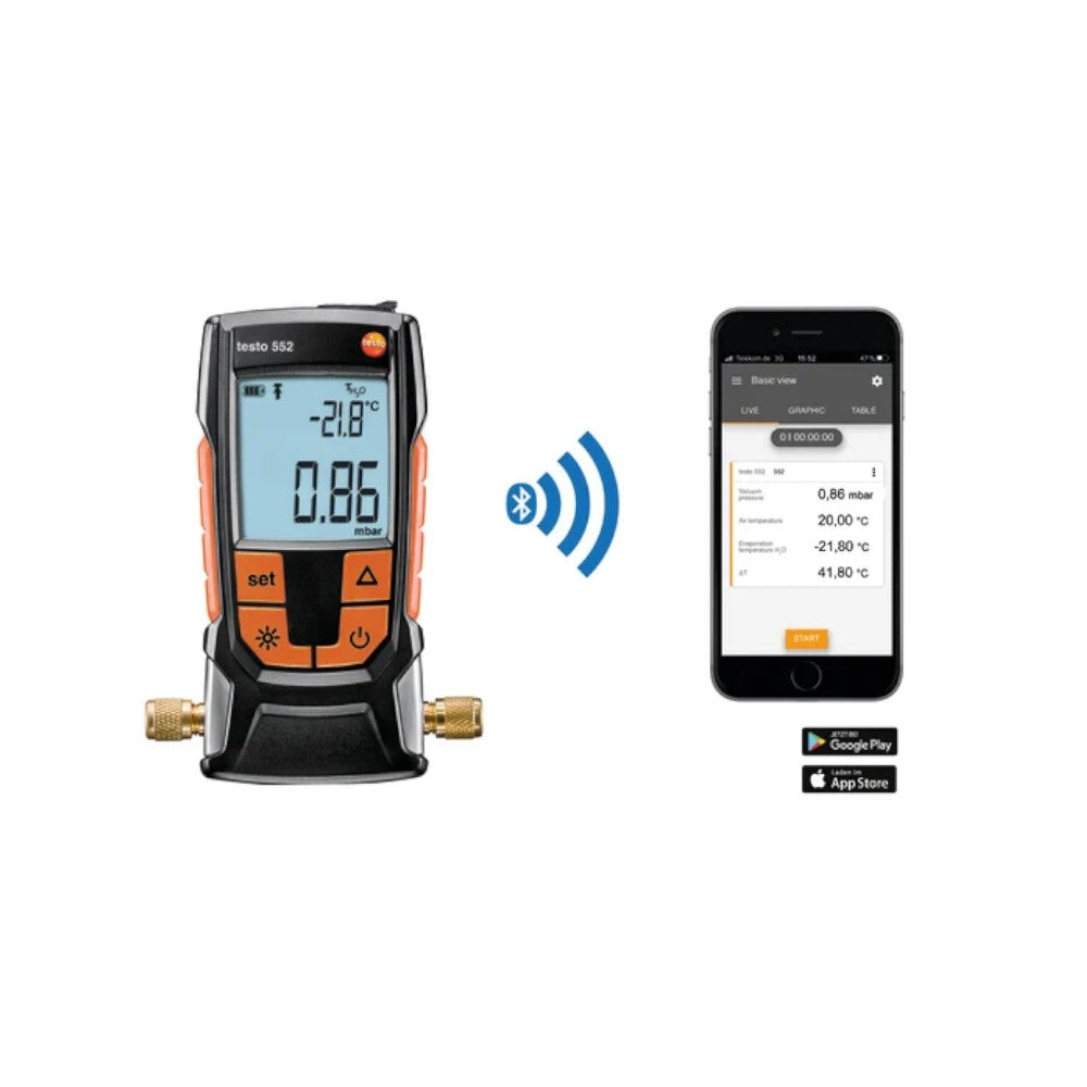 Testo 552 digitális vákuummérő (bluetooth)