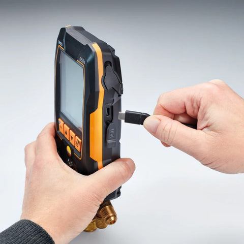 testo 558s okos vákuum szett (lakatfogóval, 2db hőmérséklet érzékelővel, vákuum szondával)