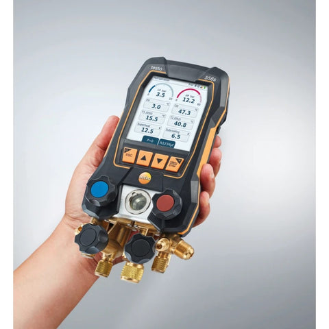 testo 558s okos vákuum szett (lakatfogóval, 2db hőmérséklet érzékelővel, vákuum szondával)