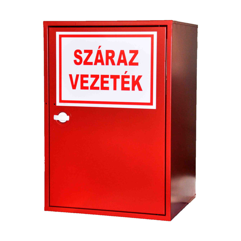 Tűzcsapszekrény piros S2h száraz, osztóval, 2 db C kupakkapocs, ÜRES