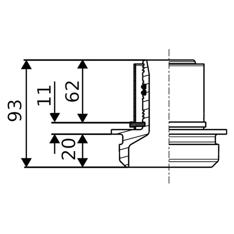 Uponor RS csatlakozó pressz idom 90-RS3
