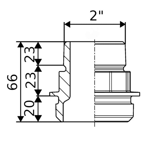 Uponor RS csatlakozó 2"km - RS2