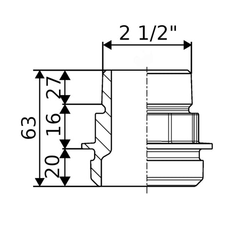 Uponor RS csatlakozó 2 1/2"km - RS2
