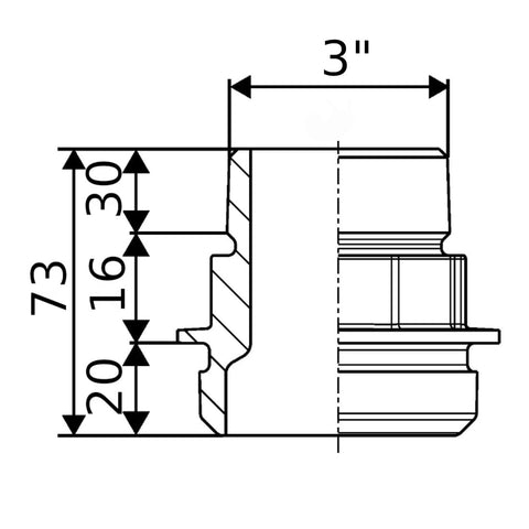 Uponor RS csatlakozó 3"km - RS3