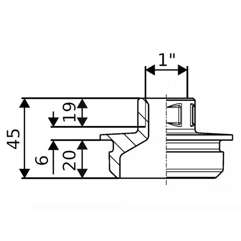 Uponor RS csatlakozó 1"bm - RS2