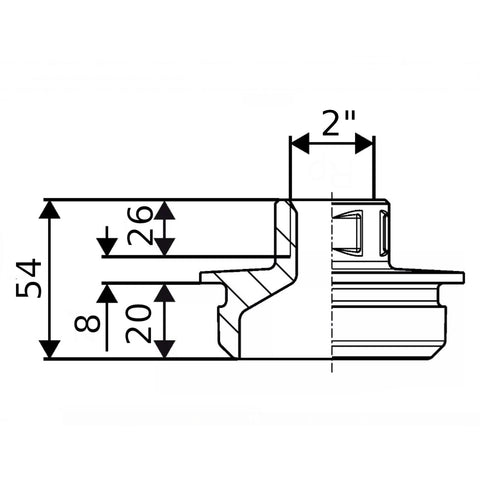 Uponor RS csatlakozó 2"bm - RS2