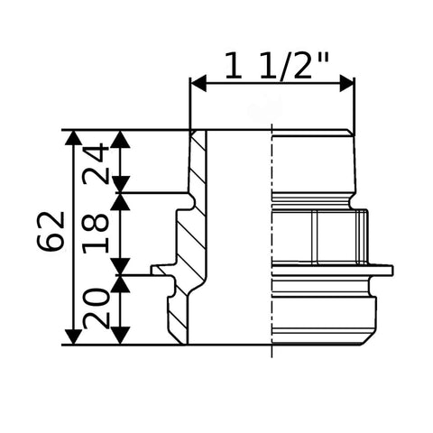 Uponor RS csatlakozó 6/4"km - RS2