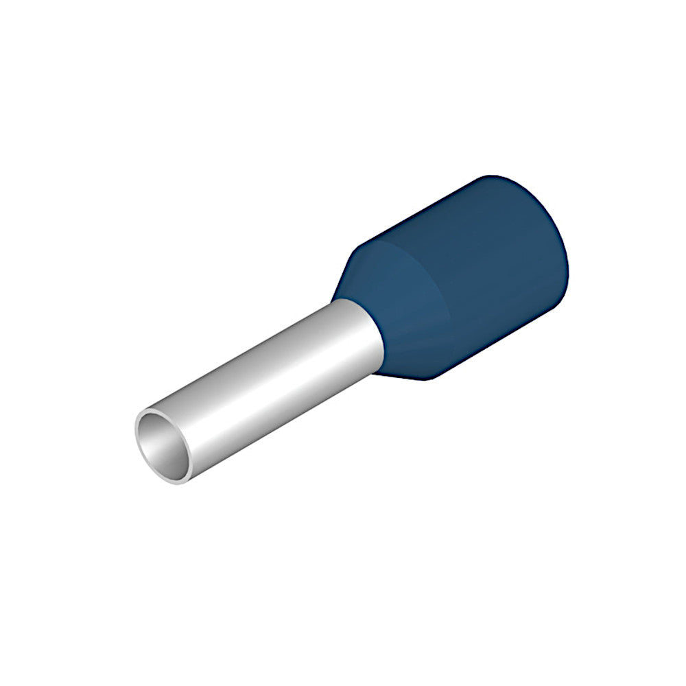 Install AMP Érvéghüvely, szigetelt ónozott réz 2,5mm2 X 14mm, kék