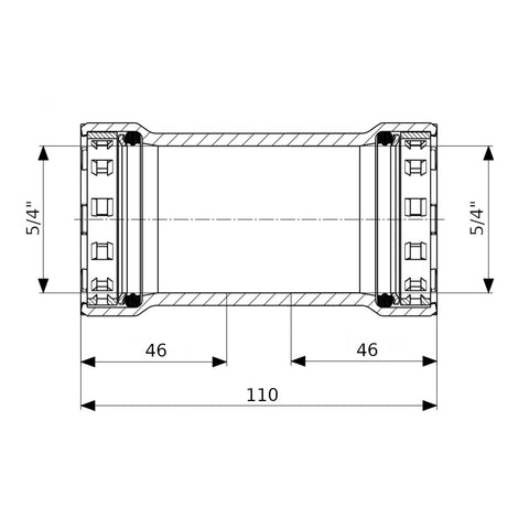 Viega acél Megapress G áttolókarmantyú 5/4"
