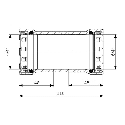 Viega acél Megapress G áttolókarmantyú 6/4"