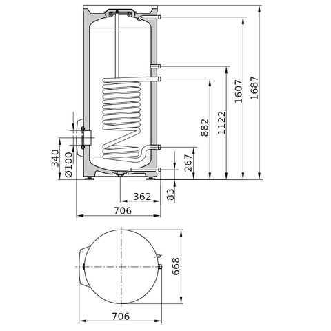 Viessmann Tároló 300l Vitocell 100-W CVA