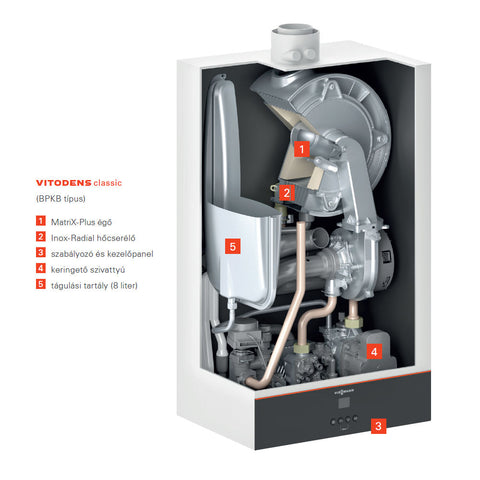 Viessmann Vitodens Classic BPKB-25 kondenzációs gázkazán, kombi 25Kw