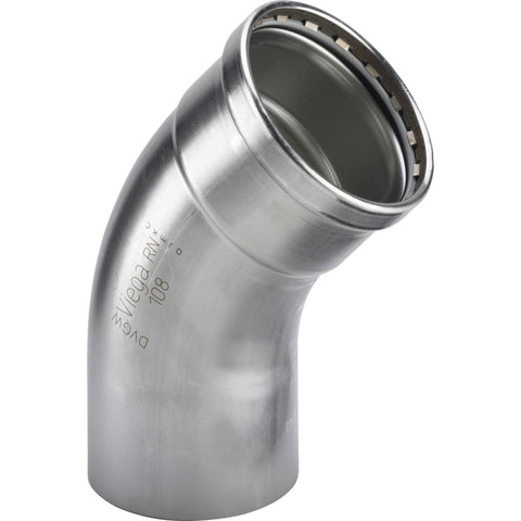 VIEGA SANPR. XL Inox ív 45° KB 108,0mm