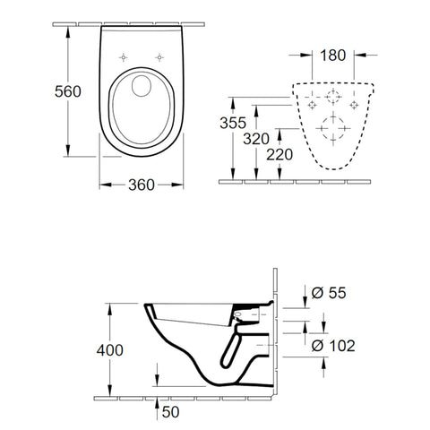 Villeroy&Boch O.novo Combi-Pack fali WC + ülőke