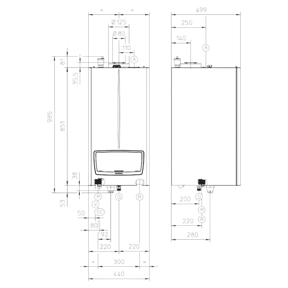 Immergas Victrix PRO 55 V2 kondenzációs gázkazán, fűtő 49,9 Kw (3.033857)