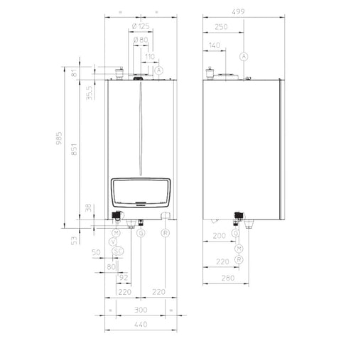 Immergas Victrix PRO 55 V2 kondenzációs gázkazán, fűtő 49,9 Kw (3.033857)