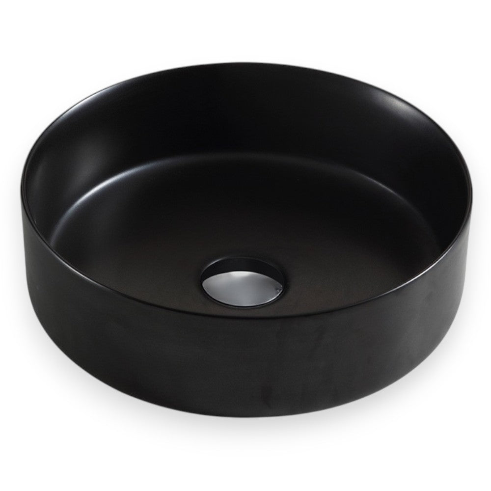Wellis Rose Black matt fekete pultra építhető mosdó (35,5x12)