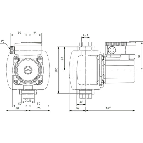 WILO TOP-Z 25/6 (1~230 V, PN 10, Inox) keringető szivattyú ivóvízhez