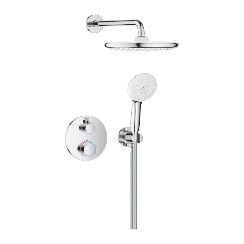 Grohe Grohtherm zuhanyrendszer falsík mögötti, Tempesta kézi és fejzuhannyal
