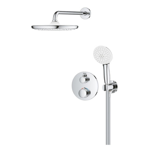 Grohe Grohtherm zuhanyrendszer falsík mögötti, Tempesta kézi és fejzuhannyal