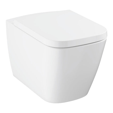 Grohe BauEdge Ceramic WC csésze, fali, mély öblítéses, perem nélküli + WC ülőke
