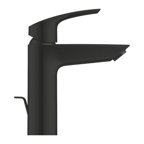 Grohe Eurosmart mosdó csaptelep, M-es méret, húzórudas leeresztőgarnitúra, matt fekete