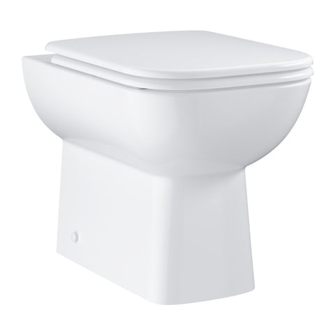Grohe BauEdge Ceramic WC csésze, álló, falhoz szerelhető, mély öblítéses, perem nélküli