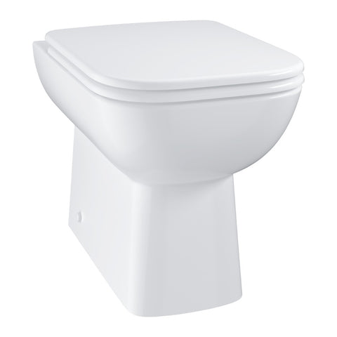 Grohe BauEdge Ceramic WC csésze, álló, falhoz szerelhető, mély öblítéses, perem nélküli